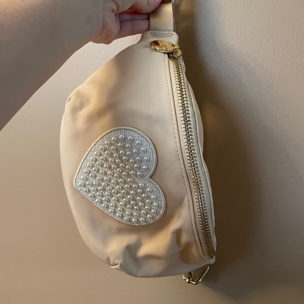 Stoney Clover Lane Classic Sand Fanny with Pearl Heart patch